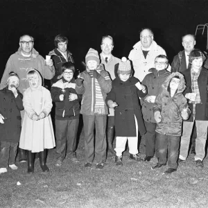 Print of a Rector with School Group Print of a Rector with School Group