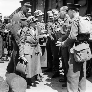 Two Red Cross nurses who stayed behind to see the safety of the wounded before leaving Two Red Cross nurses who stayed behind to see the safety of the wounded before leaving