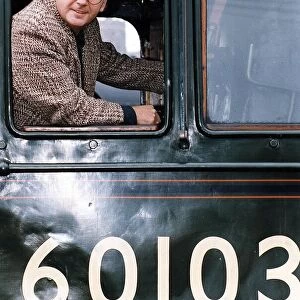 redbutton Pete Waterman inside the Flying Scotsman which he recently bought