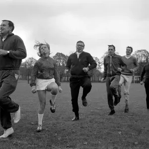 Referees of a local football league in training exercises during a course run for Referees of a local football league in training exercises during a course run for