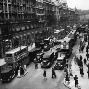 Regent Street London Christmas Print circa 1955 Regent Street London Christmas Print circa 1955