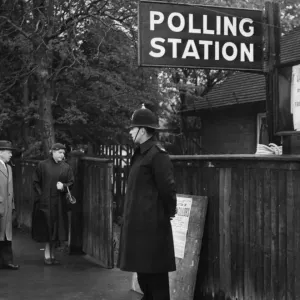 To register their votes - Early arrivals at the polling booth in Pickering-Road, Hull To register their votes - Early arrivals at the polling booth in Pickering-Road, Hull