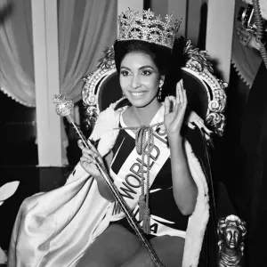 Reita Faria, Miss India, is crowned Miss World 1966. 17th November 1966 Reita Faria, Miss India, is crowned Miss World 1966. 17th November 1966