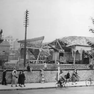 Bridlington Station Ammunition Truck Bomb Print 1940 Bridlington Station Ammunition Truck Bomb Print 1940