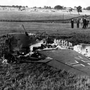 Shot Down Bf 109 Print, North-East England, 16/08/1940