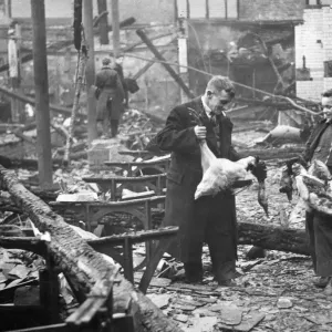 Remains of Liverpool Market after raid during night of Saturday 20th December 1941 Remains of Liverpool Market after raid during night of Saturday 20th December 1941