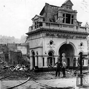 Remains of the Tivoli cinema in Weston Super Mare after the air raid of the 28th June