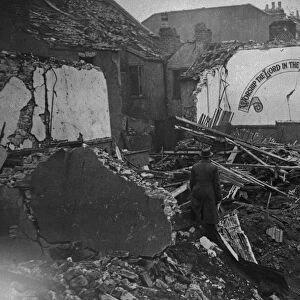 The remains of the West Street Baptist Church following the Luftwaffe air raid