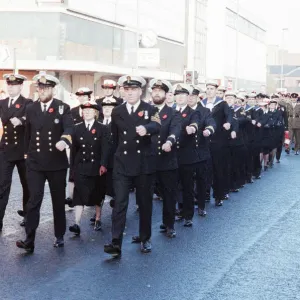Remembrance Day Parade Print, Middlesbrough 11th November 1990