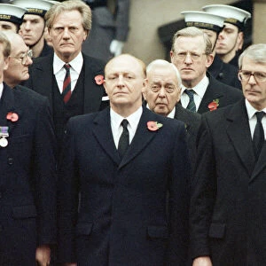 Remembrance Day parade at Whitehall, London. 11th November 1991