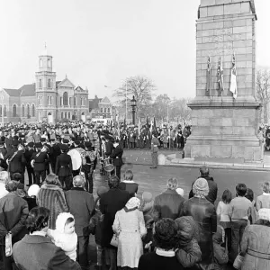 Remembrance Day Service Print, November 1976