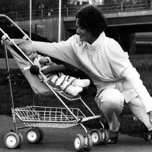Rena pictured in a 1984-style jump suit and baby Thea relaxes in the new McLaren Dreamer Rena pictured in a 1984-style jump suit and baby Thea relaxes in the new McLaren Dreamer