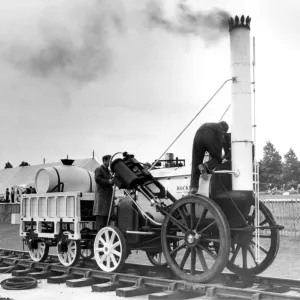 A replica of George Stephensons Rocket returns to the North East for the Whitley Bay A replica of George Stephensons Rocket returns to the North East for the Whitley Bay