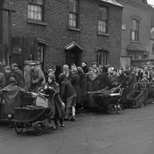 1954 Birmingham Coal Queue Print 1954 Birmingham Coal Queue Print