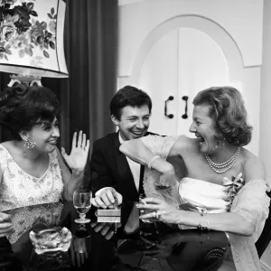 Two residents of Coronation Street'share a joke with royalty at a party in Two residents of Coronation Street'share a joke with royalty at a party in