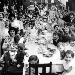 Residents enjoy a street party in Newcastle 7 May 1960 - Unknown details Residents enjoy a street party in Newcastle 7 May 1960 - Unknown details