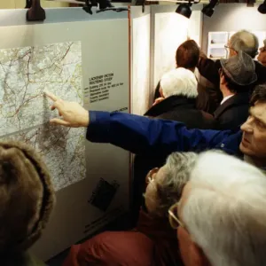 Residents at the Nunthorpe consultation exercise inspect maps showing the proposed route