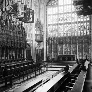 Print of St George's Chapel restoration, Windsor Castle