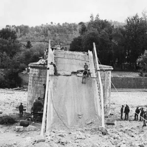 The retreating Germans in Italy are doing all they can to hold up the 8th army by