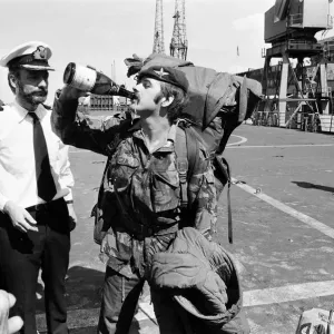 The return of the Europic Ferry from the Falklands War, Southampton. 17th July 1982