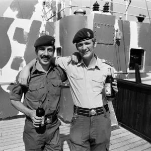 The return of the Europic Ferry from the Falklands War, Southampton The return of the Europic Ferry from the Falklands War, Southampton