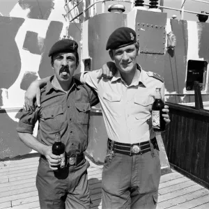 The return of the Europic Ferry from the Falklands War, Southampton The return of the Europic Ferry from the Falklands War, Southampton