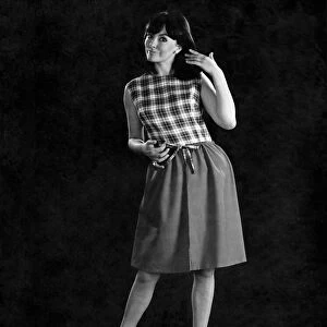 Reveille Fashion 1965. Mannequin wearing Ginham blouse and skirt August 1965 P006841