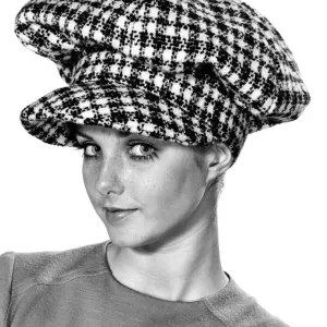 Reveille Fashion: Shirley Hounsell modelling cap hat December 1969 P008478 Reveille Fashion: Shirley Hounsell modelling cap hat December 1969 P008478