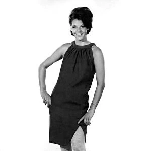 Reveille Fashions 1966: Joan Lofthouse wearing dress. September 1966 P006685