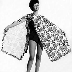 Reveille Fashions: Meriel Weston modelling beach bib. May 1961 P006844
