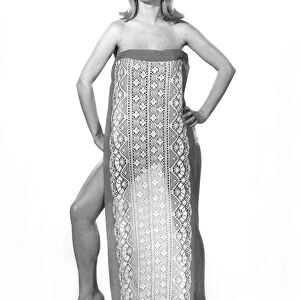 Reveille Fashions. Model wearing beach dress April 1967 P008530