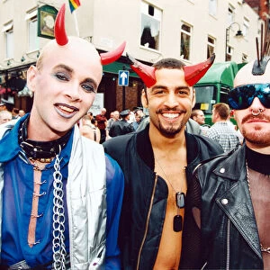 Revellers at Mardis Gras. 25th August 1995