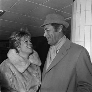Rex Harrison actor with wife Rachel Roberts at LAP April 1964