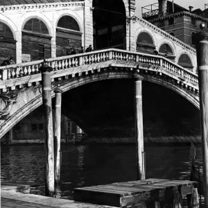 The Rialto Bridge in Venice Italy - which was made famous in Shakespeare