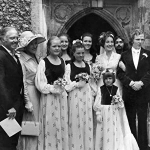 Richard Attenboroughs son weds. Hundreds of villagers turned out to see the wedding