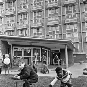 Richard Bailey Pushes Friend Print, 2nd March 1967 Richard Bailey Pushes Friend Print, 2nd March 1967