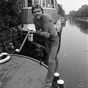 Richard Branson aboard his houseboat / office at Maida Vale, London. 31st July 1982