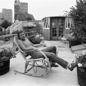 Richard Branson aboard his houseboat / office at Maida Vale, London. 31st July 1982 Richard Branson aboard his houseboat / office at Maida Vale, London. 31st July 1982