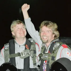 Richard Branson and co-pilot Per Lindstrand pictured in Southern Japan Richard Branson and co-pilot Per Lindstrand pictured in Southern Japan
