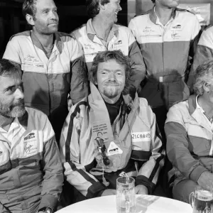 Print of Richard Branson and crew from the Virgin Atlantic Challenger II Print of Richard Branson and crew from the Virgin Atlantic Challenger II