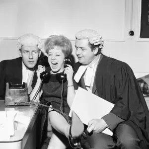 Richard Briers (left) June Barry and Richard Waring take a break from rehearsals for Richard Briers (left) June Barry and Richard Waring take a break from rehearsals for
