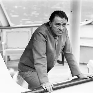 Richard Burton aboard his yacht Beatriz moored in London. 8th July 1968 Richard Burton aboard his yacht Beatriz moored in London. 8th July 1968
