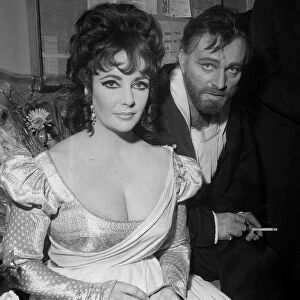 Richard Burton actor and Elizabeth Taylor in a play at The Oxford University Dramatic