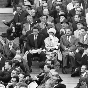 Richard Burton actor and wife Elizabeth Taylor at ringside Wembley Stadium for the Henry Richard Burton actor and wife Elizabeth Taylor at ringside Wembley Stadium for the Henry