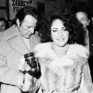 Richard Burton and Elizabeth Taylor at Pedro Youth Club, 15th November 1975 Print