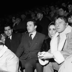 Richard Burton and Elizabeth Taylor at the Rugby Match Print Richard Burton and Elizabeth Taylor at the Rugby Match Print