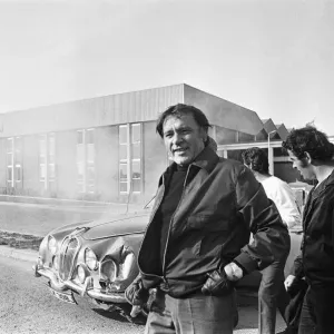 Richard Burton during location filming of The Villain Richard Burton during location filming of The Villain