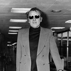 Richard Burton photographed at Heathrow Airport December 1973