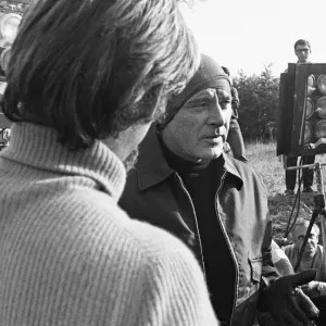 Richard Burton between takes during location filming of The Villain Richard Burton between takes during location filming of The Villain