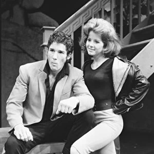 Richard Gere as Danny and Stacey Gregg as Sandi seen here in rehearsal for the musical